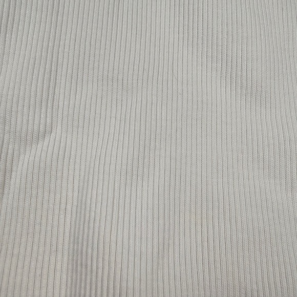 Veronica Beard Ribbed Polo Shirt Medium White Pima Cotton Luxury Minimalist Top - Picture 5 of 5